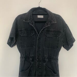 Black Denim Jumpsuit